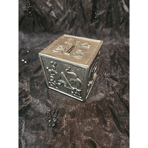 VTG LEONARD’S ITALY SILVER PLATE BABY ABC LETTER BLOCK PIGGY COIN BANK Numbers